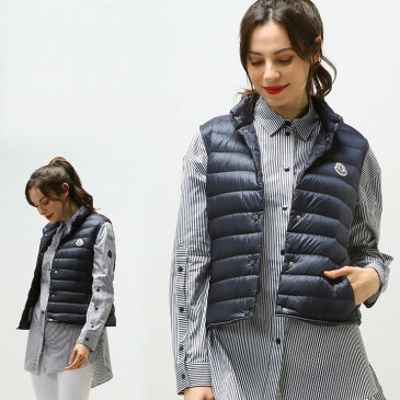 モンクレール レディース ダウン ベスト MONCLER Liane ブランド アウター ダウンベスト ジレ インナーダウン スタンドカラー ネイビー 大きいサイズ MCLLIANE2