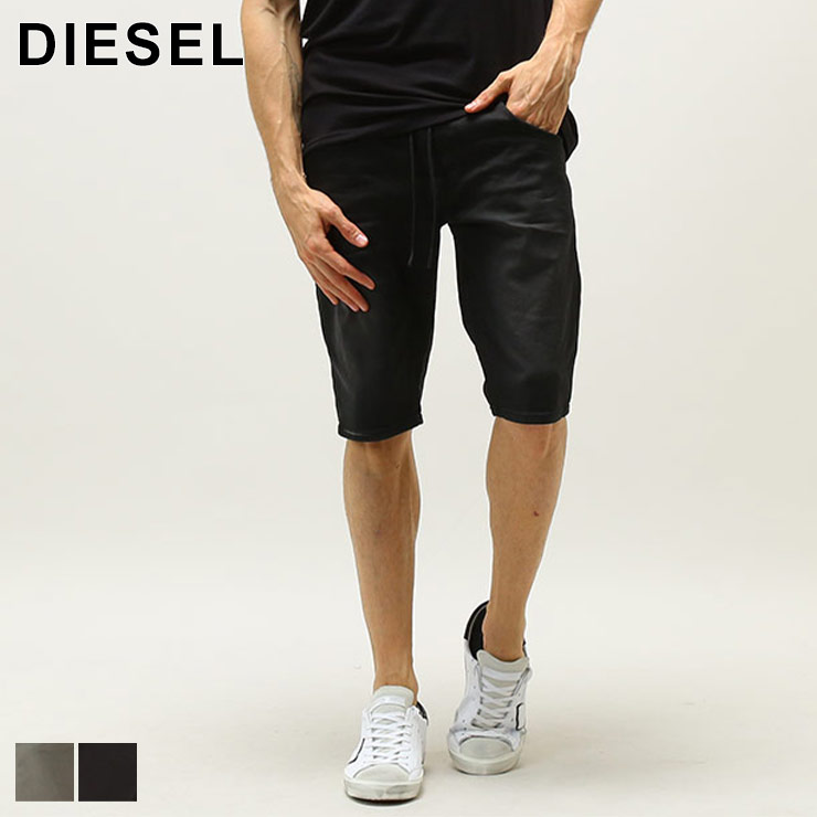 ディーゼル メンズ ショートパンツ DIESEL ウエストコード JOGGJEANS D-KROOSHORT ブランド 男性 ボトムス パンツ ショーツ ハーフパンツ シンプル 春 夏 黒 グレー 大きいサイズ DS00STMV0670M SALE_3_a