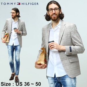 トミー ヒルフィガー メンズ ジャケット TOMMY HILFIGER ブランド テーラード シングル アウター サマージャケット チェック柄 ビジネス フォーマル 仕事 オンオフ兼用 ベージュ 大きいサイズ TMCONRADATG0461 SALE_2_c
