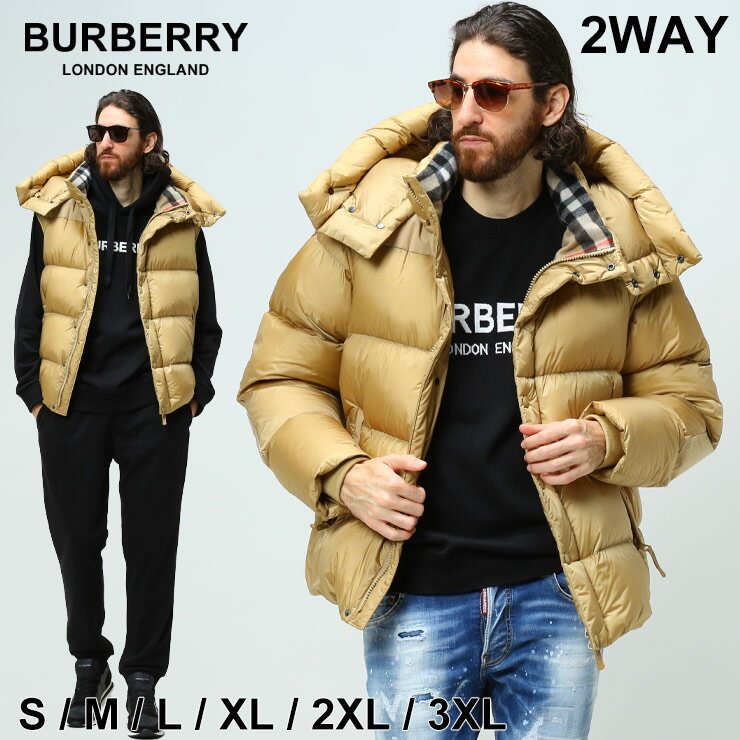 バーバリー バーバリー BURBERRY ダウン ダウンジャケット ダウンベスト 4way アウター ベスト ブルゾン メンズ ブランド ロゴ チェック裏地 BB8045182