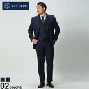 ◆エントリーでさらにポイント+4倍◆大きいサイズ メンズ B＆T CLUB (ビーアンドティークラブ) 組み合わせ×スーツ リバーシブル ベスト付き シングル ツーパンツ スーツ【KB体 KBE体 TAB体 2KE体 2L 3L 4L 5L 6L 7L 8L】 スーツ 2本パンツ スリーピース 6122187NT