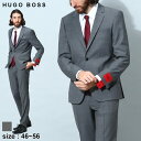 ヒューゴボス メンズ スーツ HUGO BOSS ブランド ビジネス フォーマル ストレッチ シングル ノータック スーツ ビジネス フォーマル サイドベンツ ノータック 無地 HBHG10236958P SALE_2_d SALE_2_d