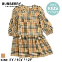 バーバリー キッズ ワンピース BURBERRY ブランド 子供服 トップス ドレス ワンピ ヴィンテージチェック ストレッチコットン チェック ギャザー パフスリーブ 子ども 女の子 BBK8053865 SALE_9_a