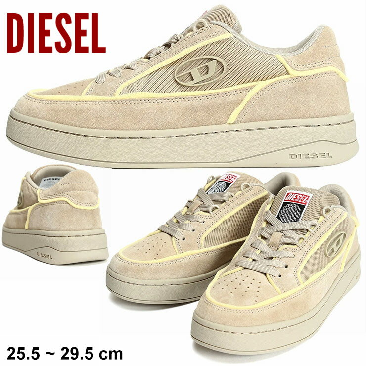 ディーゼル メンズ スニーカー DIESEL ブランド シューズ 靴 ローカットスニーカー ローカット スエード メッシュ レースアップ S-SINNA LOW X 大きいサイズ DSY02963P4796