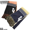 【最大7,000円OFFクーポン配布】大きいサイズ メンズ UNIVERSAL OVERALL (ユニバーサルオーバーオール) ロゴジャガード マフラー 防寒 ...