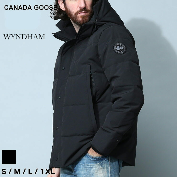 カナダグース メンズ ダウン CANADA GOOSE ブランド ダウンジャケット アウター ジャケット ブルゾン フード着脱 フルジップ ブラックレーベル WYNDHAM ウィンダム コットン 綿 大きいサイズ CG2048MB