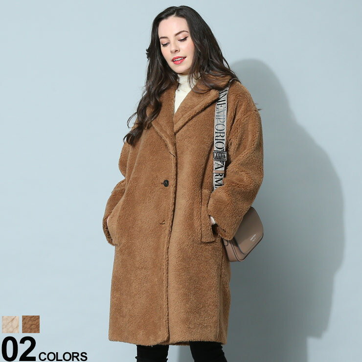 【クーポン対象】 マックスマーラ ウィークエンド レディース コート MAX MARA WEEKEND ブランド アウター チェスターコート シングル ロング ミドル丈 テディコート ボア ウール MXLSALMONE SALE_8_aのサムネイル