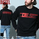 ディーゼル ディーゼル メンズ トレーナー DIESEL ブランド トップス スウェット スウェットシャツ 長袖 ロゴ プリント S-GINN-E3 コットン 綿 レギュラーフィット 大きいサイズ DSA06490GRAC