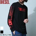 ディーゼル メンズ Tシャツ 長袖 DIESEL ブランド ロンT トップス ロゴ プリント ロゴT プリントT T-JUST-LS-E5 レギュラーフィット コットン 綿 大きいサイズ DSA067670GRAM