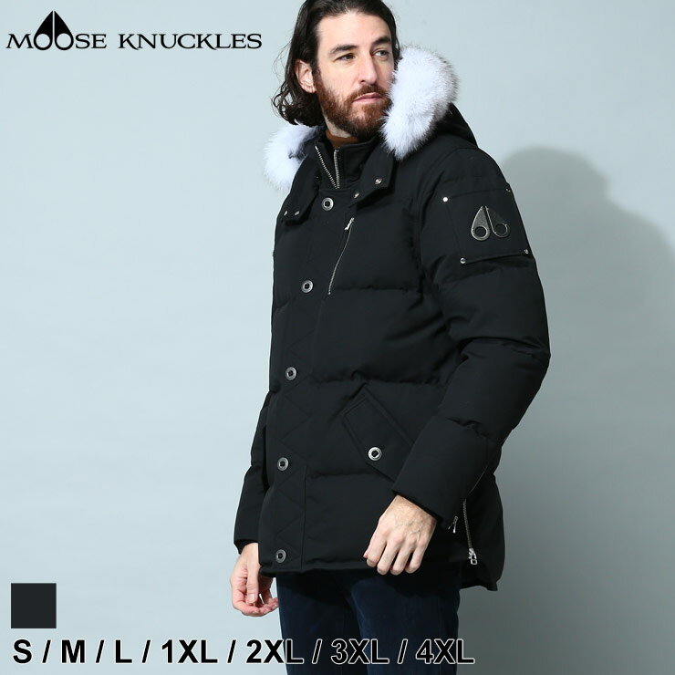 ムースナックルズ メンズ ダウン MOOSE KNUCKLES ブランド ダウンジャケット アウター ジャケット ブルゾン ファーフード フルジップ 3Q JACKET 大きいサイズ MNMK2228M3Q