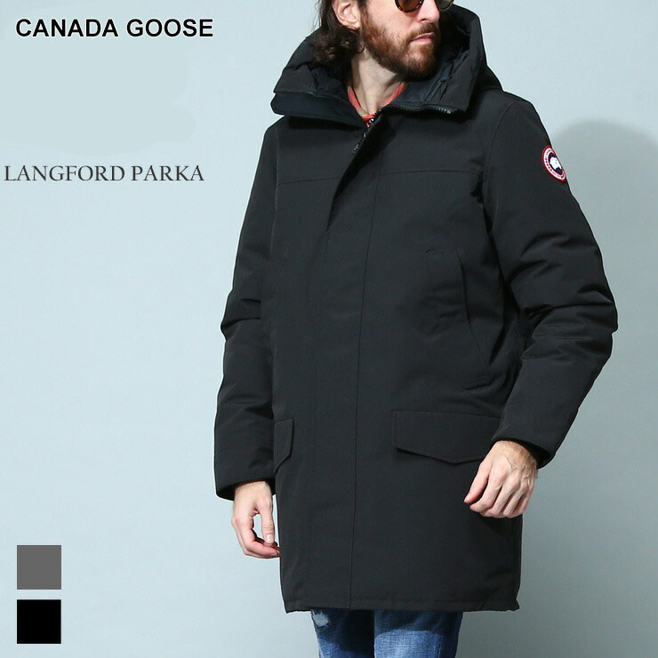 カナダグース カナダグース メンズ CANADAGOOSE ブランド ダウンジャケット ジャケット ブルゾン フード フルジップ ロゴ 刺繍 Langford Parka ラングフォード 極寒地 大きいサイズ 黒 CG2052M