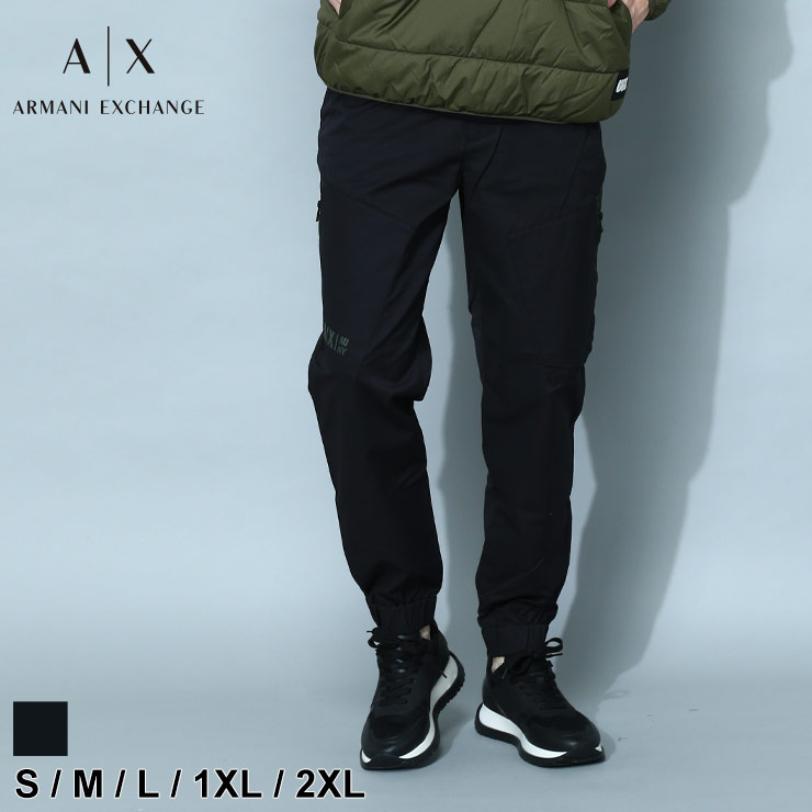 アルマーニ メンズ パンツ アルマーニエクスチェンジ ARMANI EXCHANGE ブランド カーゴパンツ ジョガーパンツ ボトムス ロングパンツ 斜めポケット ロゴ ジップフライ 大きいサイズ AX6LZP01ZNURZ SALE_3_a