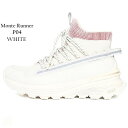 ◆エントリーでさらにポイント 4倍◆モンクレール レディース スニーカー MONCLER ブランド ハイカットスニーカー シューズ 靴 スポーツ ニットアッパー Monte Runner 撥水 シロ 白 ホワイト MCL4M00140M2056 2304_shoes SALE_8_a