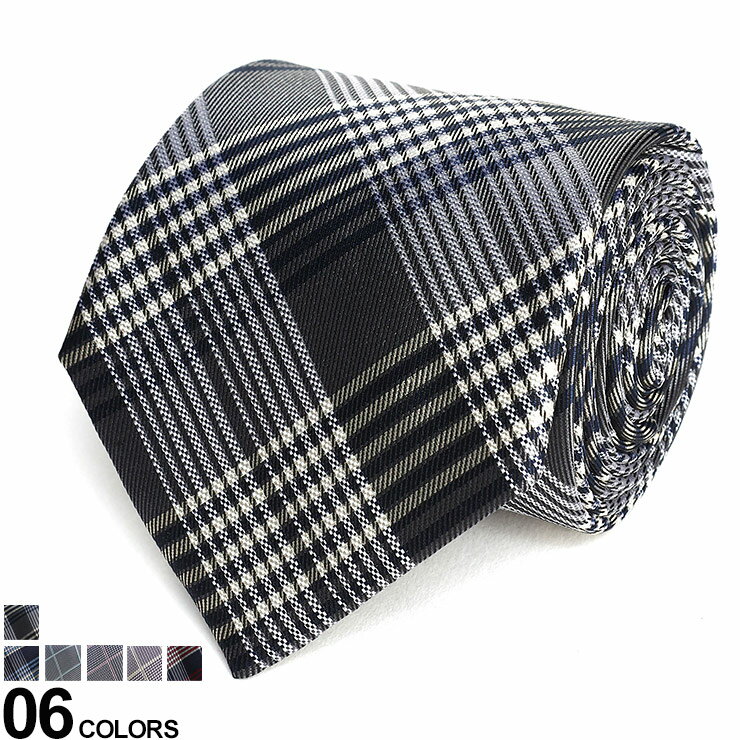 【最大3,000円オフクーポン配布中】 大きいサイズ メンズ B＆T CLUB (ビーアンドティークラブ) シルク100％ チェック柄 ロングネクタイ タイ シルク ギフト プレゼント 22ssBT3906