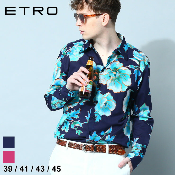 エトロ ETRO シャツ メンズ カジュアルシャツ 綿100％ 花柄 長袖 総柄 ブランド トップス 長袖シャツ 大きいサイズあり ET231U129084744 SALE_1_c