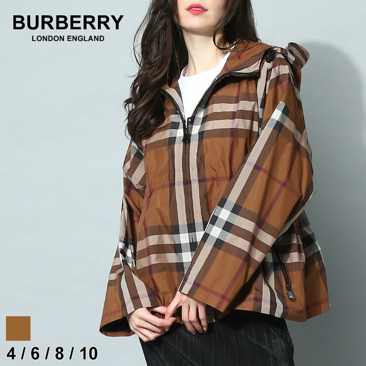 バーバリー パーカー BURBERRY アウター レディース チェック ジップ ナイロンジャケット フーディッドジャケット ブランド フード ブルゾン リラックス BBL8049804 SALE_8_a