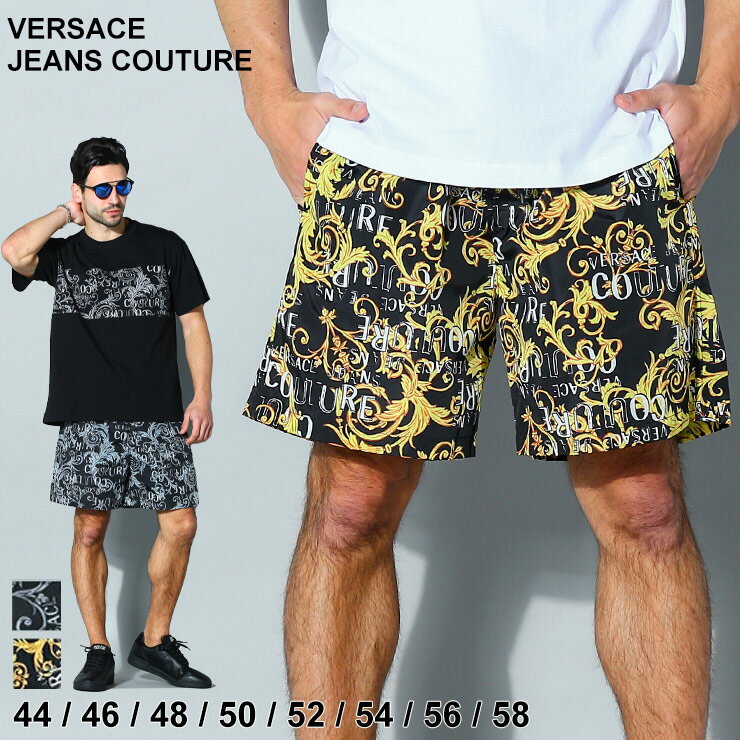 ヴェルサーチ VERSACE JEANS COUTURE パンツ ハーフパンツ ショートパンツ メンズ ベルサーチェ バロック プリント ウエストコード ブランド ボトムス ショーツ 大きいサイズあり VC74GADD18CQS51 sale_3_a