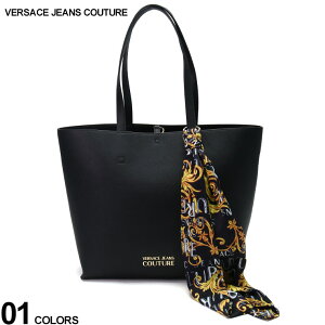 【クーポン対象】 ヴェルサーチェ VERSACE JEANS COUTURE ジーンズ クチュール トートバッグ バロックスカーフ トートバッグ ブランド レディース バッグ 鞄 ヴェルサーチ ベルサーチ ジップ ロゴ 黒 クロ VCL74VA4BAF SALE_5_a