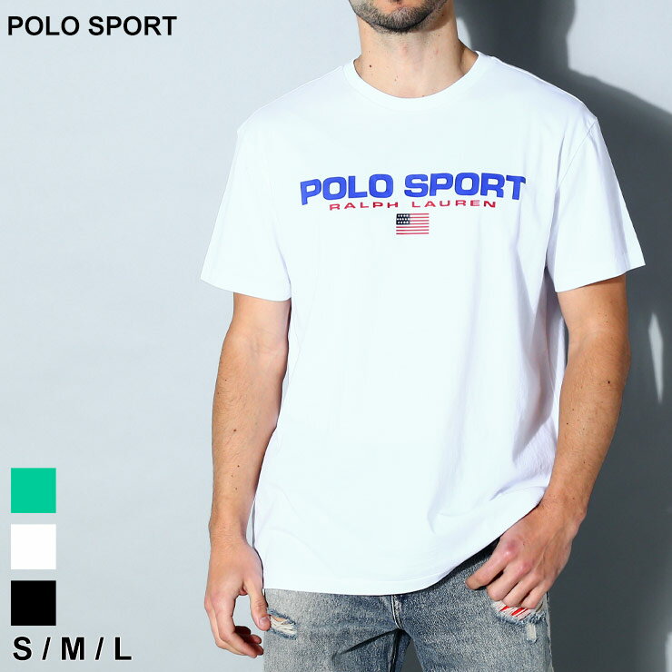 ポロ ラルフローレン Tシャツ POLO RALPH LAUREN ポロスポーツ カットソー 花袖 メンズ ロゴ プリント クルーネック ブランド トップス シャツ シロ 白 緑 紺 RL710750444 sale_1_a