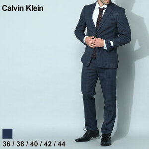 カルバンクライン Calvin Klein スーツ メンズ ストレッチ チェック ウィンドウペン シングル ブランド ビジネス フォーマル ネイビー ネービー 紺 大きいサイズあり CKMABRY5UZ0835
