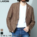 楽天ゼンオンライン楽天市場店ラルディーニ LARDINI ジャケット 麻ジャケット リネンジャケット シングル リネン 麻 テーラード サマージャケット ストライプ アウター ブランド メンズ 大きいサイズあり LDAMAJSS60426 SALE_2_c