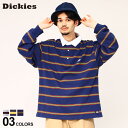 ディッキーズ ポロシャツ ラガーシャツ ボーダー Dickies 天竺 長袖メンズ 男性 トップス シャツ 長袖 コットン 31784436