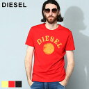 ディーゼル DIESEL Tシャツ メンズ 半袖 カットソー プリント ロゴ クルーネック T-DIEGOR-K56 クロ 黒 赤 黄色 ブランド トップス シャツ スリムフィット コットン 大きいサイズあり DSA086820GRAI SALE_1_a