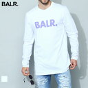 ボーラー BALR. Tシャツ ロンT 長袖 ロゴ プリント クルーネック シロ 白 OLAF STRAIGHT BRAND LOGO LONGSLEEVE ブランド トップス 大きいサイズあり BA1111042 SALE_1_a