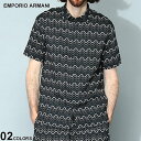 エンポリオ アルマーニ トップス メンズ エンポリオ アルマーニ エンポリ EMPORIO ARMANI シャツ 半袖シャツ 半袖 総柄 ロゴ プリント トップス ブランド メンズ 大きいサイズあり EA3R1CQ71NWDZ SALE_1_c