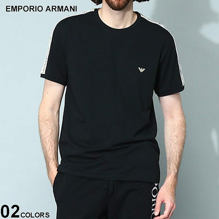 エンポリオ アルマーニ エンポリ EMPORIO ARMANI Tシャツ インナー アンダーTシャツ 半袖 カットソー シャツ ロゴ クルーネック ブランド メンズ トップス 白 シロ 黒 クロ 大きいサイズあり EAU1118903R717 SALE_1_a
