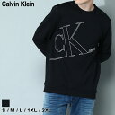 ◆エントリーでさらにポイント+4倍◆カルバンクライン トレーナー メンズ Calvin Klein スウェット 裏起毛 ロゴ クルーネック クロ 黒 ブランド トップス プルオーバー 長袖 大きいサイズあり CK40KC424