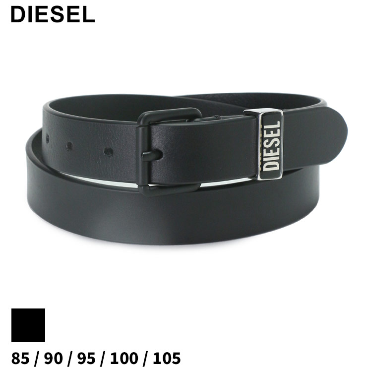 ディーゼル ベルト（メンズ） ディーゼル DIESEL ベルト メンズ レザー ロゴ メタルループ カジュアルベルト B-Glossy Loop ブランド レザー 本革 大きいサイズあり DSX09583PR227