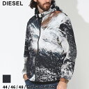 ディーゼル ブルゾン メンズ ディーゼル アウター DIESEL メンズ ナイロンジャケット プリント 総柄 フルジップ ジャケット ブランド ライトアウター ブルゾン パーカー 大きいサイズあり DSA105840AJAE SALE_2_a SALE_2_a