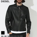 ディーゼル ライダースジャケット メンズ ディーゼル レザージャケット DIESEL メンズ ライダースジャケット アウター ロゴ フルジップ クロ 黒 ブランド ジャケット ブルゾン レザー 本革 レギュラーフィット 大きいサイズあり DSA106270AJIR SALE_2_a