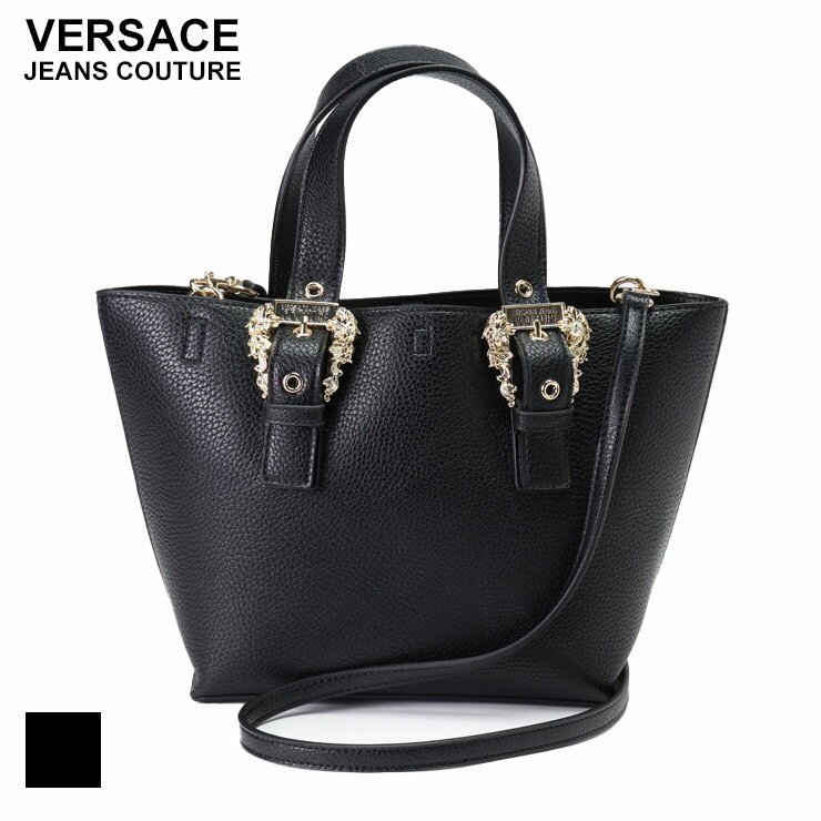 ヴェルサーチェ バッグ VERSACE JEANS COUTURE ベルサーチ レディース ハンドバッグ ショルダーバッグ 2WAY バックルデザイン 黒 クロ ブランド 鞄 コンパクト VCL75VA4BFA SALE_5_a