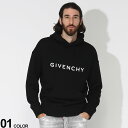 ジバンシィ パーカー GIVENCHY メンズ フーディー スウェット ロゴ プリント プルオーバー クロ 黒 ブランド トップス 長袖 スリムフィット 大きいサイズあり GVBMJ0HC3YAC SALE_1_e