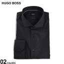 ヒューゴ・ボス シャツ メンズ ◆エントリーでさらにポイント+4倍◆ヒューゴボス シャツ メンズ HUGO BOSS ドレスシャツ ワイシャツ カットシャツ シャドーチェック 長袖 黒 クロ 水色 アオ ブランド ビジネス フォーマル レギュラーフィット 大きいサイズあり HBJOE10251077 SALE_1_c