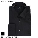ヒューゴボス ビジネスシャツ メンズ ヒューゴボス シャツ メンズ HUGO BOSS ドレスシャツ ワイシャツ カットシャツ ジャガード 長袖 クロ 黒 ブランド ビジネス フォーマル スリムフィット 大きいサイズあり HBHANK10242722 SALE_1_c