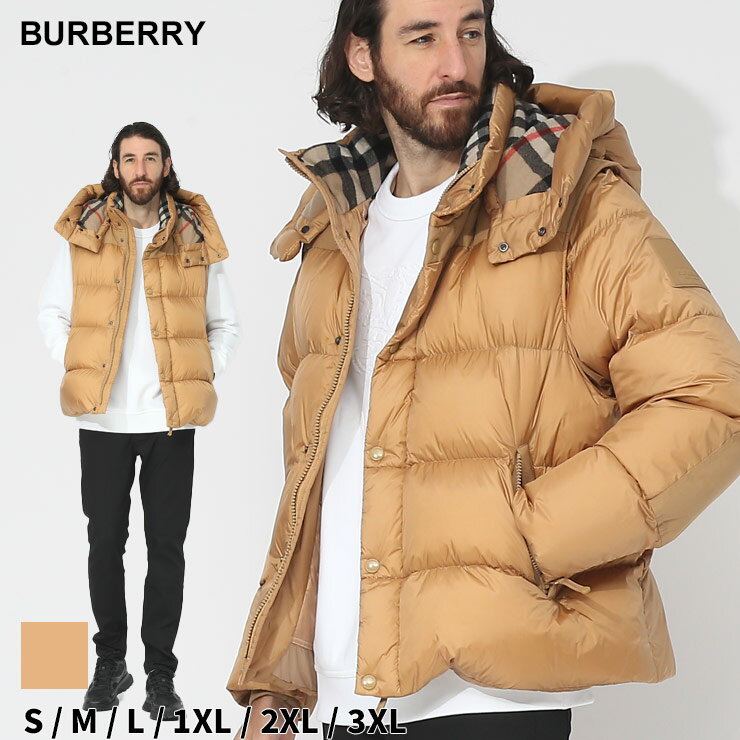 バーバリー バーバリー ダウン BURBERRY メンズ ダウンジャケット ショートダウン デタッチャブルスリーブ フーデッド パファージャケット ブランド アウター ブルゾン リラックスフィット 大きいサイズあり BB8059141 SALE_2_a