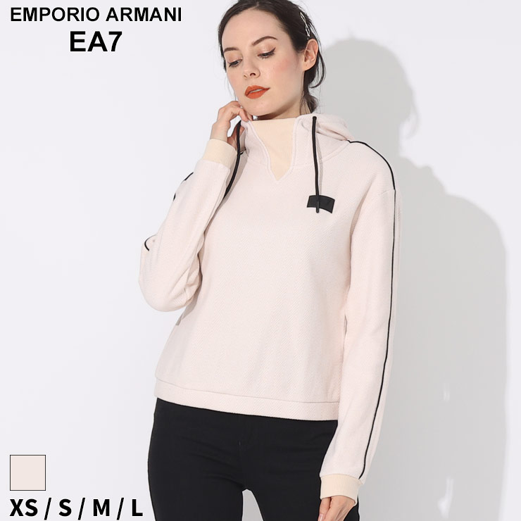 アルマーニ パーカー EMPORIO ARMANI EA7 エンポリオアルマーニ レディース フーディー 裏起毛 ライン ショート丈 プルオーバー ブランド トップス 長袖 フード 大きいサイズあり EA7L6RTM42TJPVZ SALE_8_a