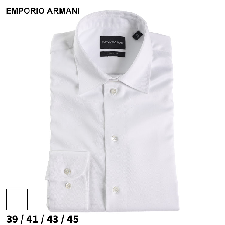 エンポリオ・アルマーニ アルマーニ シャツ EMPORIO ARMANI エンポリオアルマーニ メンズ ドレスシャツ ワイシャツ 無地 長袖 ブランド ビジネス フォーマル モダンフィット 大きいサイズあり EAH41CM0E1001 SALE_1_c