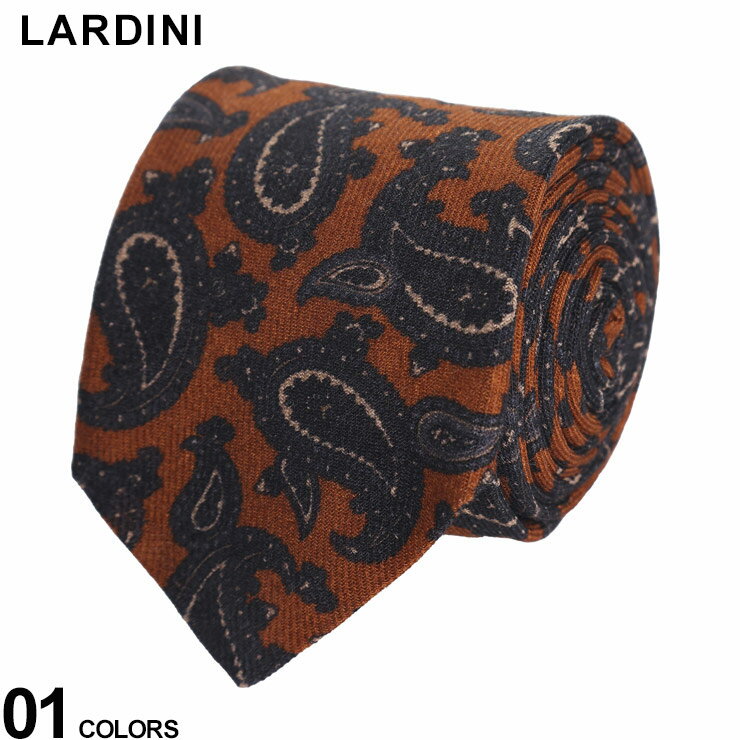 ラルディーニ ラルディーニ ネクタイ LARDINI メンズ ペイズリー柄 チャイロ 茶色 ブランド ビジネス ギフト プレゼント ウール100％ LDCRC8IT61107