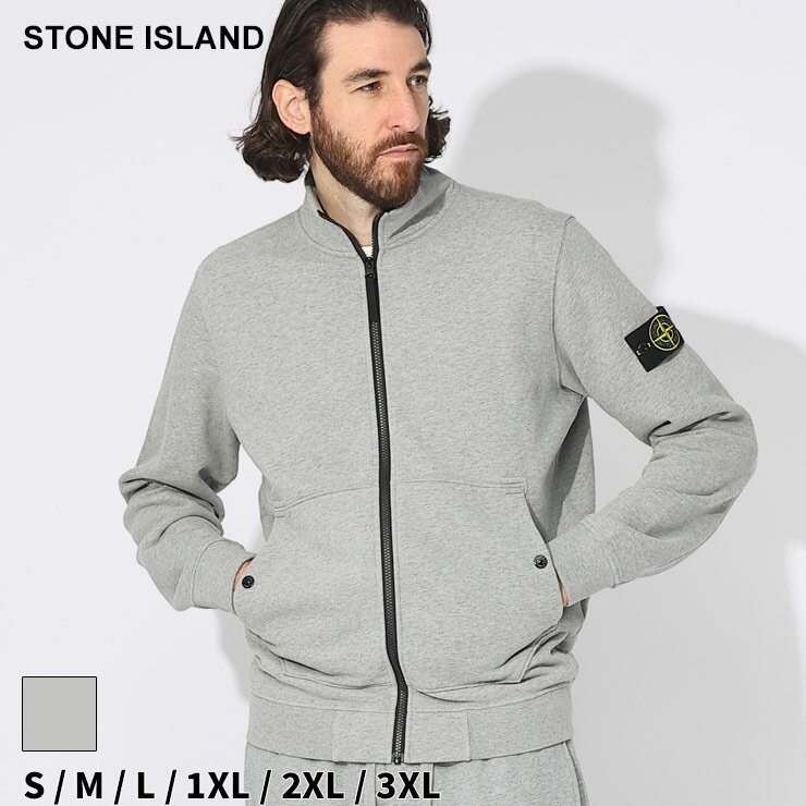 ストーンアイランド ジャケット STONE ISLAND メンズ トラックジャケット スウェット ロゴ フルジップ スタンドカラー セットアップ対応 ブランド ジャケット スタンド レギュラーフィット 大きいサイズあり SI791562820 SALE_1_e