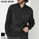 ヒューゴボス アウター HUGO BOSS トラックジャケット メンズ モノグラム フルジップ 黒 クロ ブルゾン ブランド ジャケット ブルゾン スタンド セットアップ対応 大きいサイズあり HB50494081 SALE_1_e