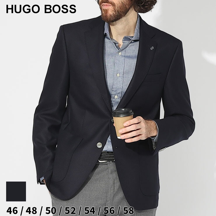 ヒューゴボス ジャケット HUGO BOSS メンズ ブレザー 紺ブレ ウール シングル MARZOTTO 無地 ネービー 紺 ブランド アウター テーラード フォーマル 大きいサイズあり HBJANSO10251495 SALE_2_c