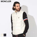 モンクレール ダウンベスト メンズ MONCLER ダウン ジレ ロゴ OUSE ウーズ 白 シロ 黒 クロ ブランド アウター スタンド 防寒 レギュラーフィット 大きいサイズあり MCOUSE3