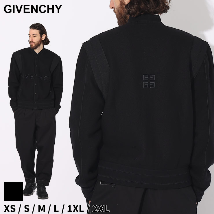 ジバンシィ ジャケット GIVENCHY メンズ アウター ボンバージャケット ロゴ 刺繍 バーシティジャケット 黒 クロ ブランド ブルゾン 大きいサイズあり GVBM00R64Y82 SALE_2_a