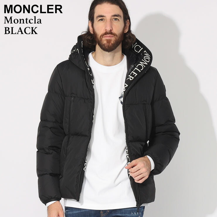 モンクレール ダウンジャケット メンズ MONCLER モンクラ MONTCLA ダウン グログランロゴ 黒 クロ ブランド アウター ブルゾン パーカー 撥水 スリムフィット 大きいサイズあり MCMONTCLA3