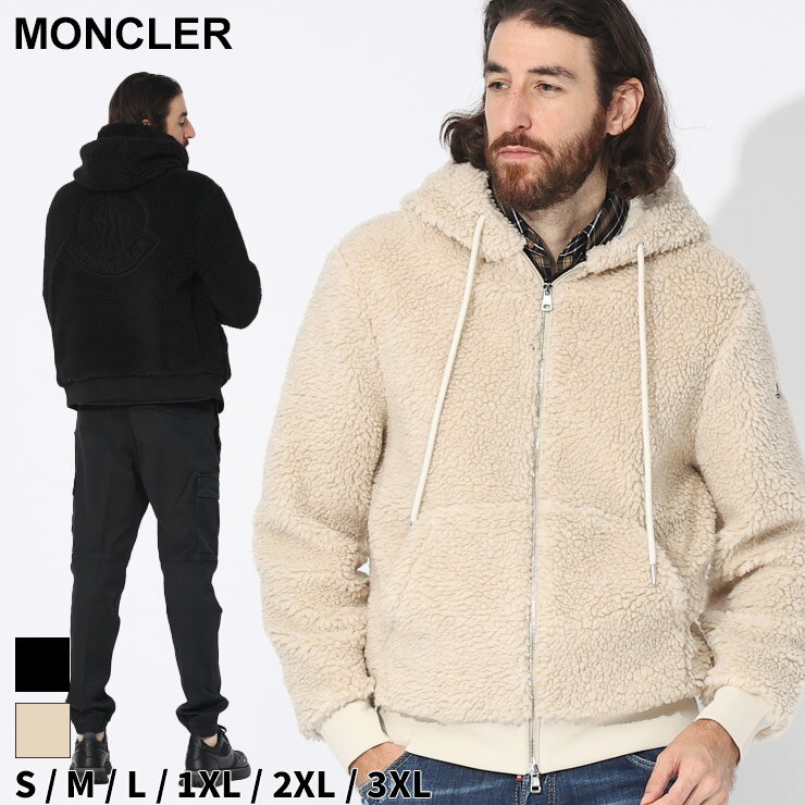 モンクレール パーカー MONCLER メンズ ボアパーカー アウター テディフリース ロゴ 刺繍 黒 クロ ベージュ ブランド ブルゾン レギュラーフィット 大きいサイズ あり MC8G0002389A5Vのサムネイル