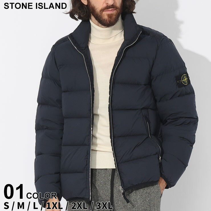 ストーンアイランド ダウンジャケット STONE ISLAND メンズ ダウン ストレッチナイロン ロゴ フルジップ 紺 ネービー ブランド アウター ブルゾン スタンド 大きいサイズあり SI791544028 SALE_2_a